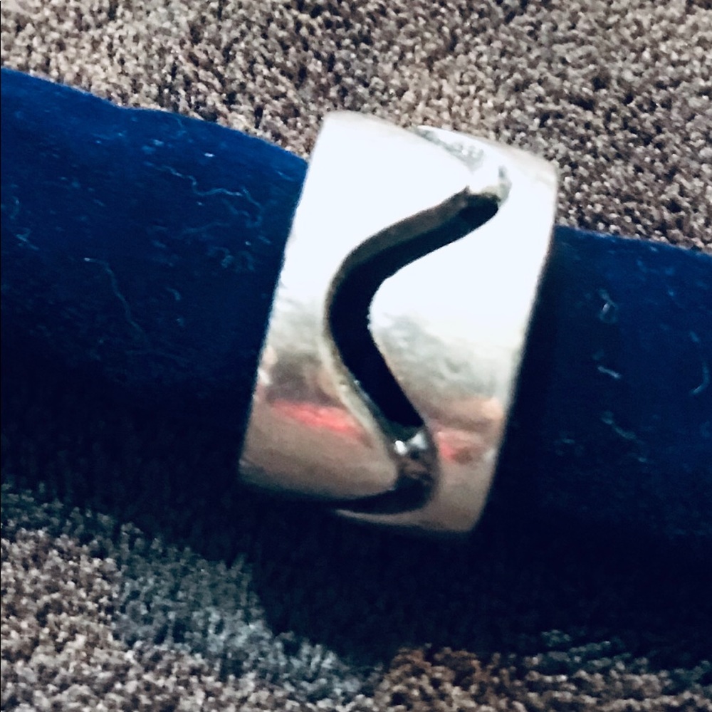 Thick Silver Ring - image 1